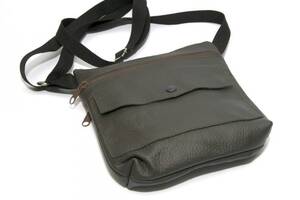 Кожаная сумка на плечо Gofin Темно серая (SMK-20000)