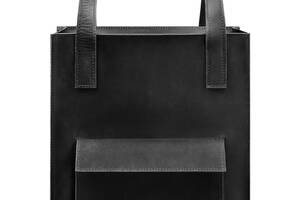 Кожаная женская сумка BlankNote Бэтси с карманом Черная (BN-BAG-10-1-g-kr)