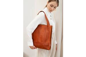 Кожаная женская сумка шоппер Бэтси светло-коричневая Crazy Horse BlankNote