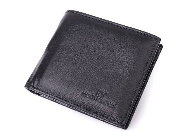 Кожаное мужское портмоне с зажимом ST Leather 22481 Черный