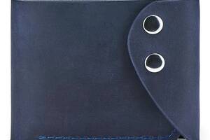 Кожаный бифолд Skin and Skin 11.5х9.5 см на 6 карт Синий (SW02NB)