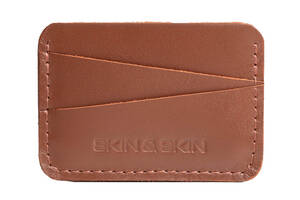Кожаный кардхолдер Skin and Skin Simple 10.5х7.5 см Коньячный (LA11CO)