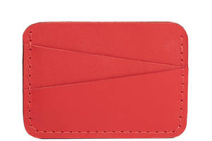 Кожаный кардхолдер Skin and Skin Simple 10.5х7.5 см Красный (LA11R)