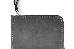 Кожаный кошелек Skin and Skin Zipper S 13х10 см Серый (SW05GG)