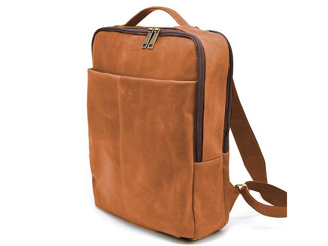 Кожаный мужской рюкзак рыжий RB-7280-3md Tarwa