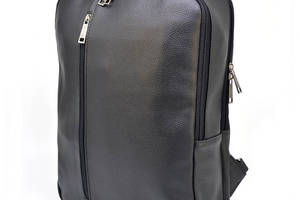 Кожаный мужской рюкзак TARWA FA-7287-3md на два отдела черный