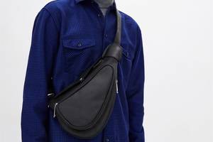 Кожаный рюкзак на одно плечо Tarwa RA-3026-3md Черный
