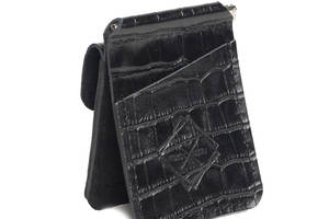 Кожаный зажим для купюр Skin and Skin Кайман 11х7.5 см Черный (SW04BLK)