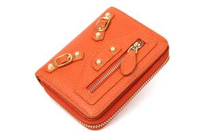 Кожаный женский кошелек Guxilai 19399 Оранжевый