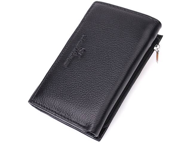 Кожаный женский кошелек в три сложения ST Leather 22488 Черный