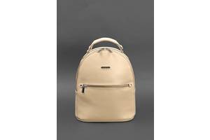 Кожаный женский мини-рюкзак Kylie Светло-бежевый краст BlankNote