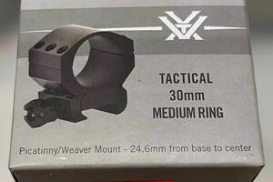 Крепление для оптики – кольцо Vortex Tactical Ring 30 mm, Medium (TRM), Picatinny, кольцо для прицела 30 мм