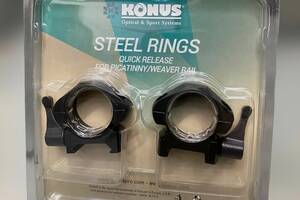 Крепление для прицела KONUS STEEL-QR Быстросъемные кольца 25.4 мм (низкие) на планку Пикатинни/Вивера Купи уже