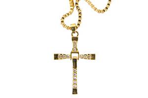 Крест Доминика Торетто с цепочкой Золотой, крестик Вин Дизеля | хрест Домініка Торетто з ланцюжком (ST)