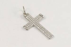 Крест с камнями Maxi Silver 6885