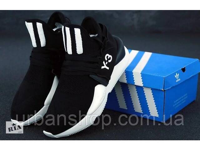 Кросівки чоловічі Adidas Yohji Yamamoto Y-3 'Чорні з білим' р. 41-45 11953