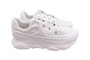 Кросівки жіночі Aquamarin білі натуральна шкіра 2355-23DTS 37