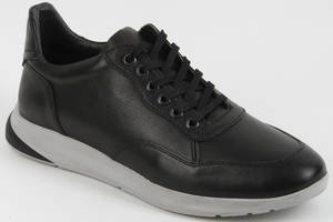 Кроссовки мужские черный кожаные 339898 р.43 (28) Fashion
