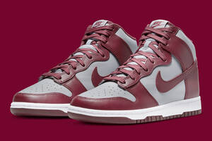 Кроссовки мужские Nike Dunk High (DD1399-600) 44 Бордово-Серый