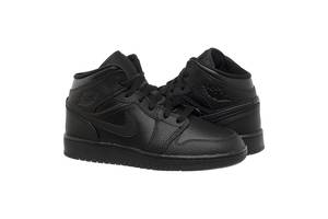 Кроссовки женские Jordan 1 Mid (Gs) Black (554725-091) 36.5 Черный