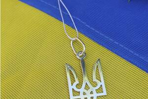 Кулон герб Украины классический Maxi Silver 9165