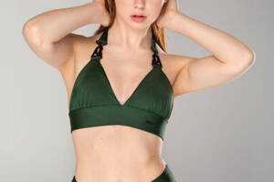 Купальник раздельный (Плавки и Топ) Designed for Fitness Moto Girl Midnight Green XS