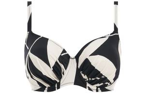 Купальный топ Fantasie Ile de re 500901 34FF Black & Cream (889501389889 )