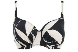 Купальный топ Fantasie Ile de re 500901 36DD Black & Cream (889501389933 )