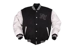 Куртка бомбер Mil-Tec NY Baseball Black/White 10370002 2ХL