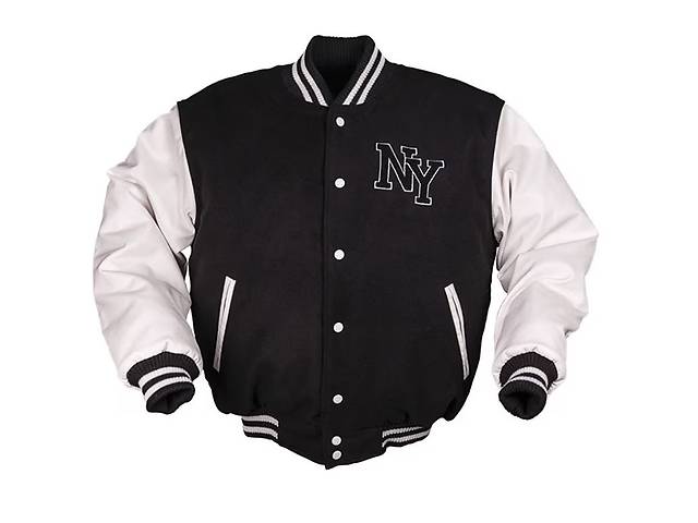 Куртка бомбер Mil-Tec NY Baseball Black/White 10370002 2ХL