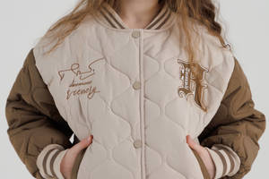 Куртка для девочки Xzkami 55205 110 см Бежевый (2000990255129)