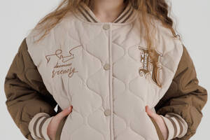 Куртка для девочки Xzkami 55205 122 см Бежевый (2000990255150)