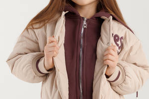 Куртка для девочки Xzkami 55378 116 см Бежевый (2000990255587)