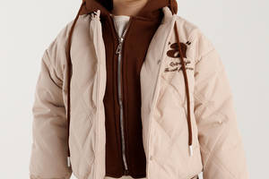 Куртка для девочки Xzkami 55380 116 см Бежевый (2000990255631)