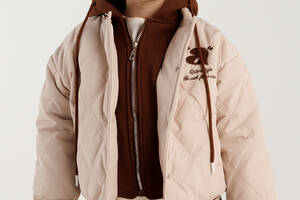 Куртка для девочки Xzkami 55380 134 см Бежевый (2000990255655)
