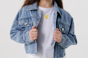 Куртка джинсовая для девочки Brands MK6029 140 см Голубой (2000990395771)