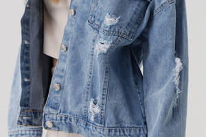 Куртка джинсовая для девочки Brands MK6096 164 см Голубой (2000990395726)