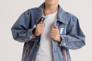 Куртка джинсовая для мальчика Brands 23712 110 см Голубой (2000990306630)