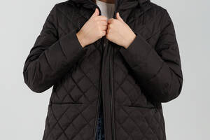 Куртка однотонная женская On me M22236 XL Черный (2000990314642)