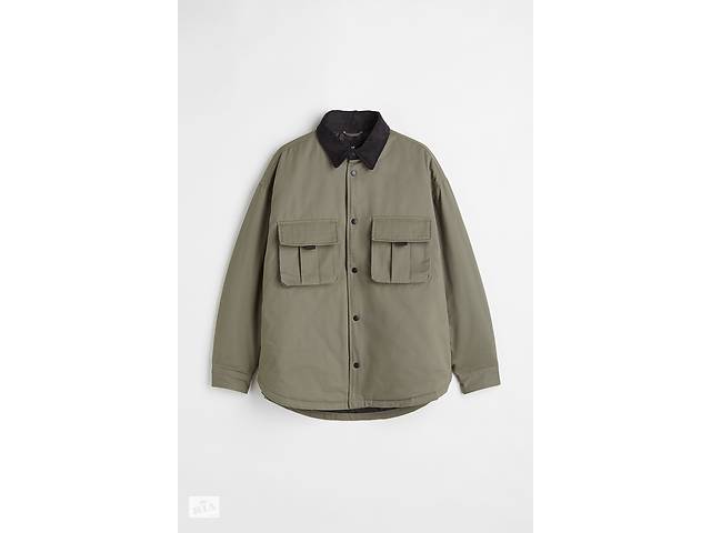 Куртка-рубашка мужская H&M 1013979 L Хаки (2030000307050)