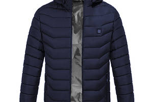 Куртка с подогревом от повербанка Lesko USB M09-4 S Blue