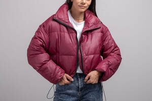 Куртка женская 341085 р.S-M Fashion Бордовый