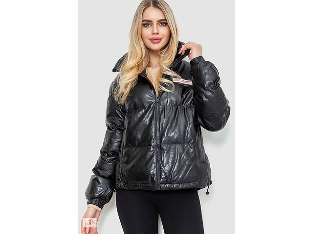 Куртка женская демисезонная экокожа черный 243R201 Ager L
