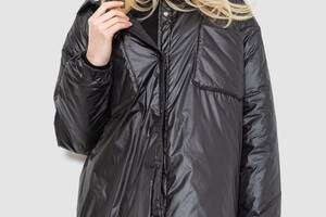 Куртка женская демисезонная свободного кроя черный 235R7858 Ager L