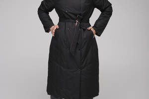 Куртка женская двухсторонняя Button 110-656 S Черно-коричневый (2000989400448)