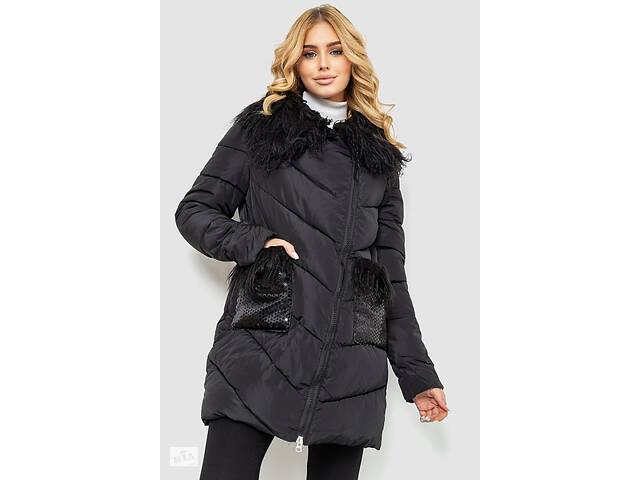 Куртка женская однотонная черный 235R5068 Ager L