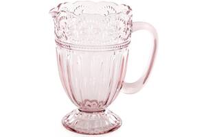 Кувшин для напитков Сиена Тоскана розовое стекло 1350мл BonaDi