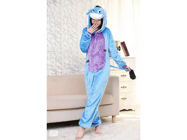 Кигуруми взрослая Kigurumba Ослик ИА L - рост 165 - 175 см Разноцветная (K1W1-0065-L) - Фото 1