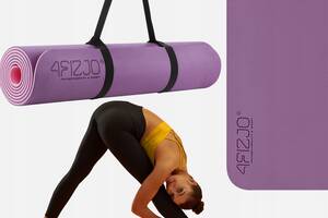 Килимок (мат) спортивний 4FIZJO TPE 180 x 60 x 0.6 см для йоги та фітнесу 4FJ0388 Violet/Pink Купи уже