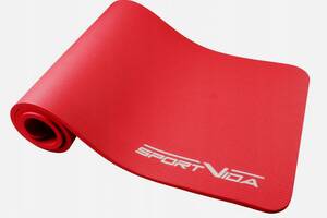 Килимок (мат) спортивний SportVida NBR 180 x 60 x 1.5 см для йоги та фітнесу SV-HK0073 Red Купи уже сегодня!